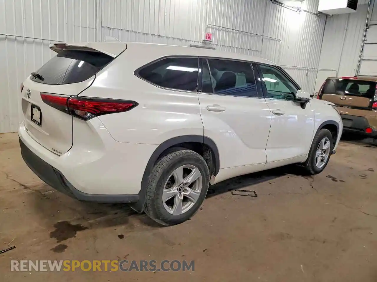 3 fotografías del automóvil dañado 5TDBZRBH1MS063908 TOYOTA HIGHLANDER 2021