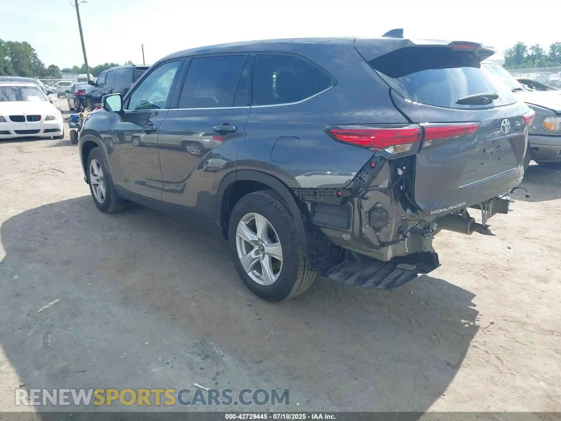 3 Photograph of a damaged car 5TDBZRBH1MS111522 TOYOTA HIGHLANDER 2021