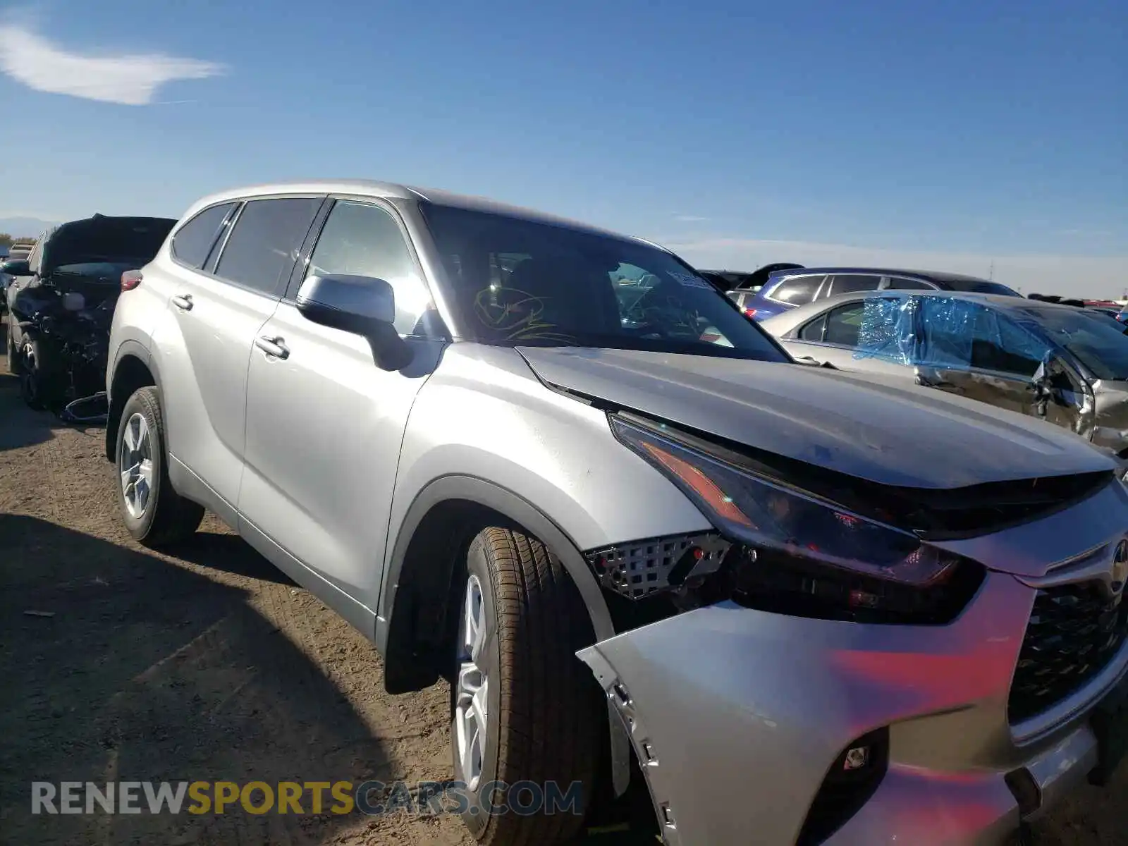 1 Photograph of a damaged car 5TDBZRBH1MS123699 TOYOTA HIGHLANDER 2021