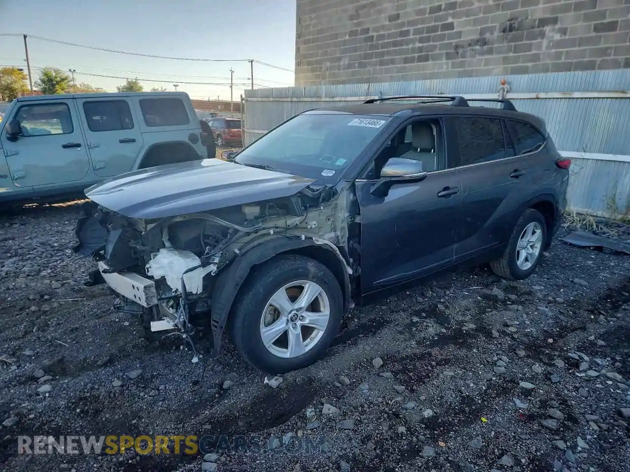 1 fotografías del automóvil dañado 5TDBZRBH1MS530826 TOYOTA HIGHLANDER 2021