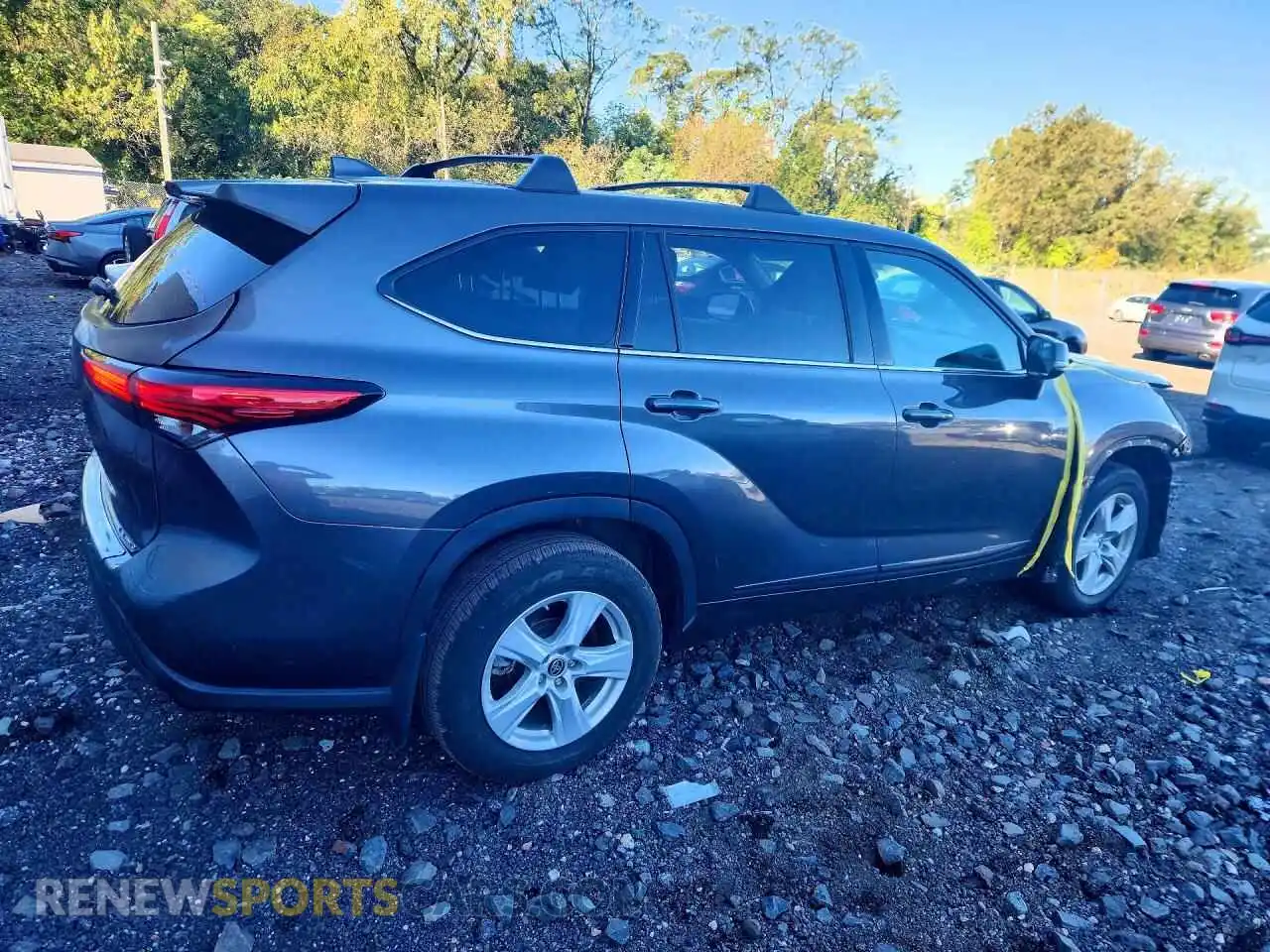 3 fotografías del automóvil dañado 5TDBZRBH1MS530826 TOYOTA HIGHLANDER 2021
