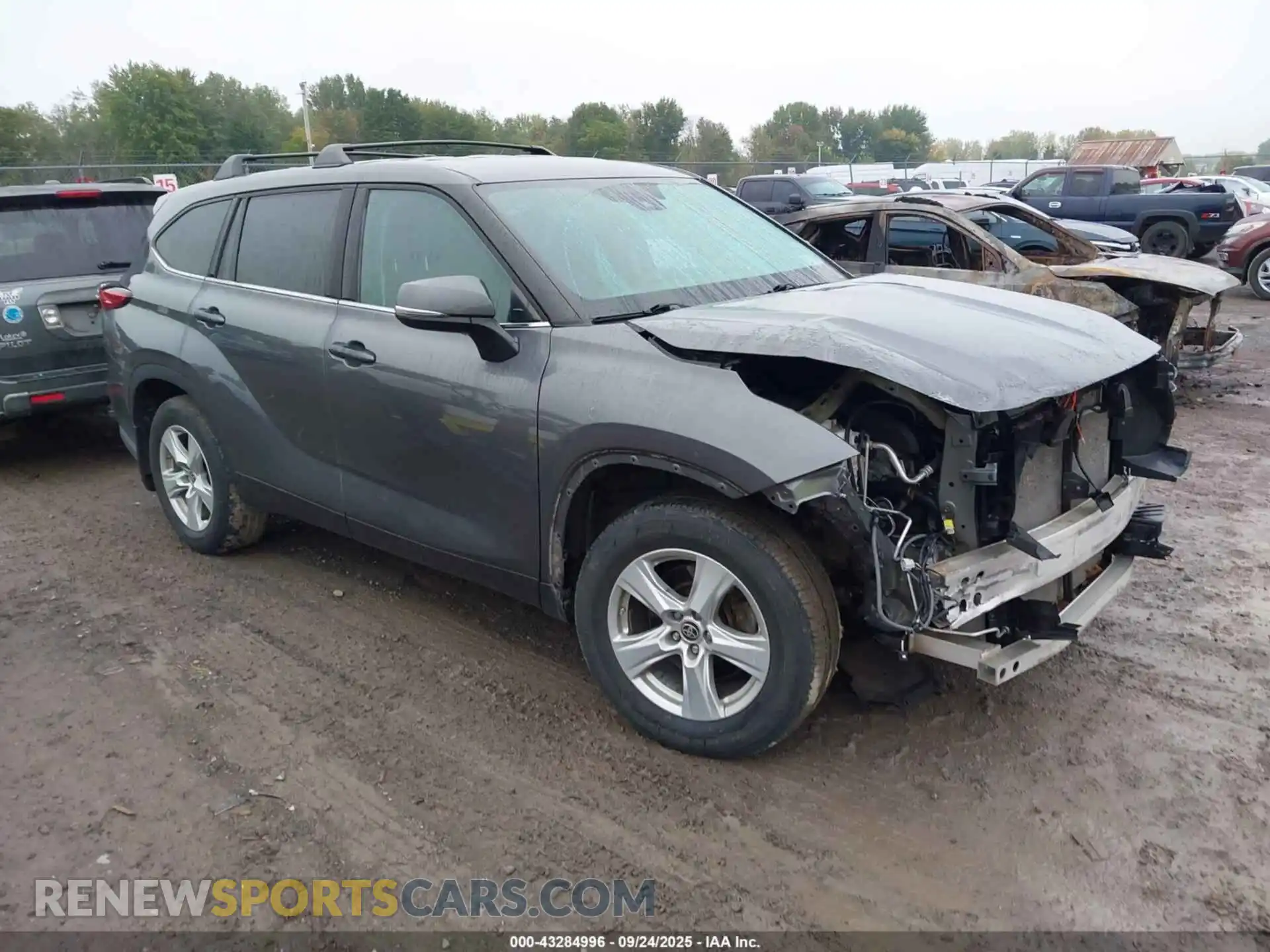 1 Photograph of a damaged car 5TDBZRBH1MS548694 TOYOTA HIGHLANDER 2021