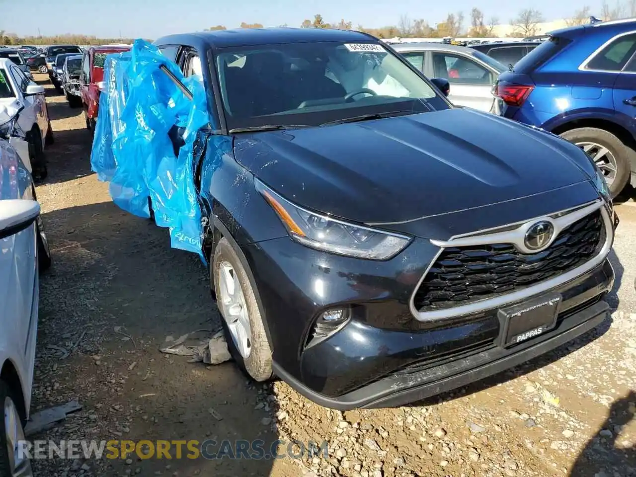 1 Photograph of a damaged car 5TDBZRBH2MS085609 TOYOTA HIGHLANDER 2021