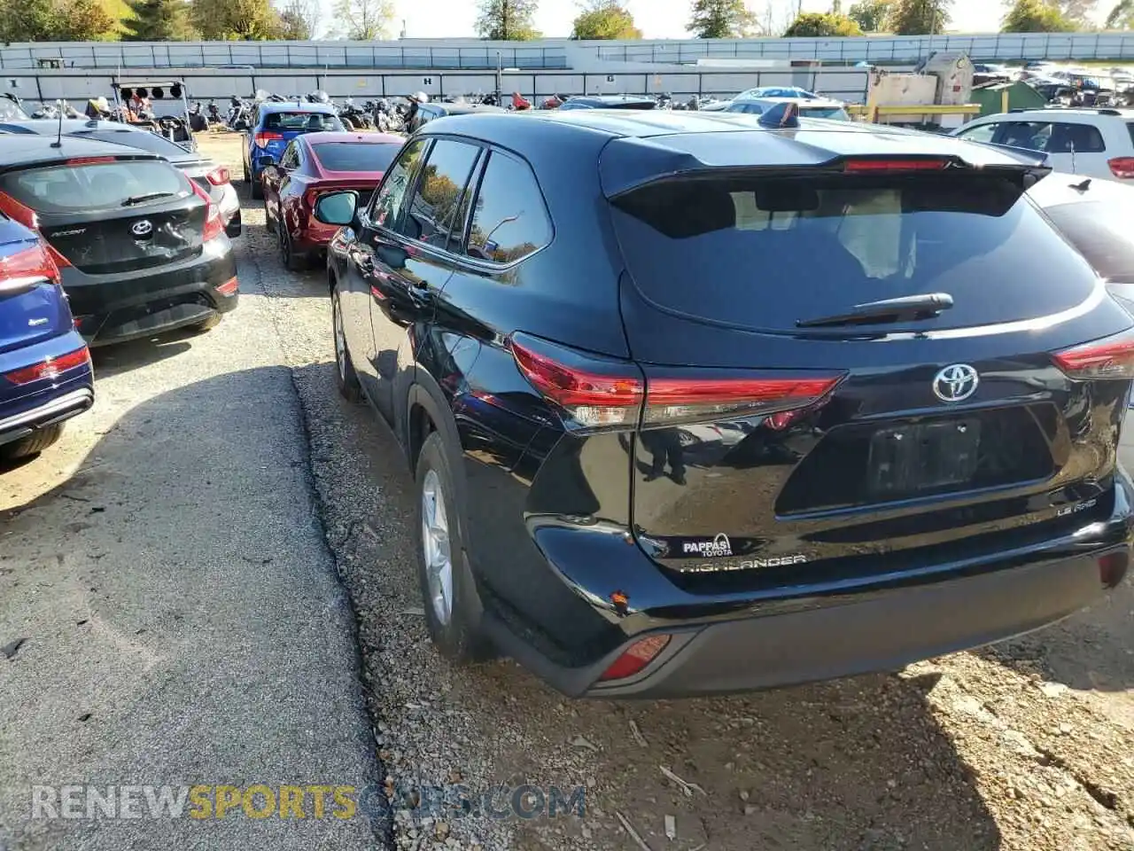 3 Photograph of a damaged car 5TDBZRBH2MS085609 TOYOTA HIGHLANDER 2021
