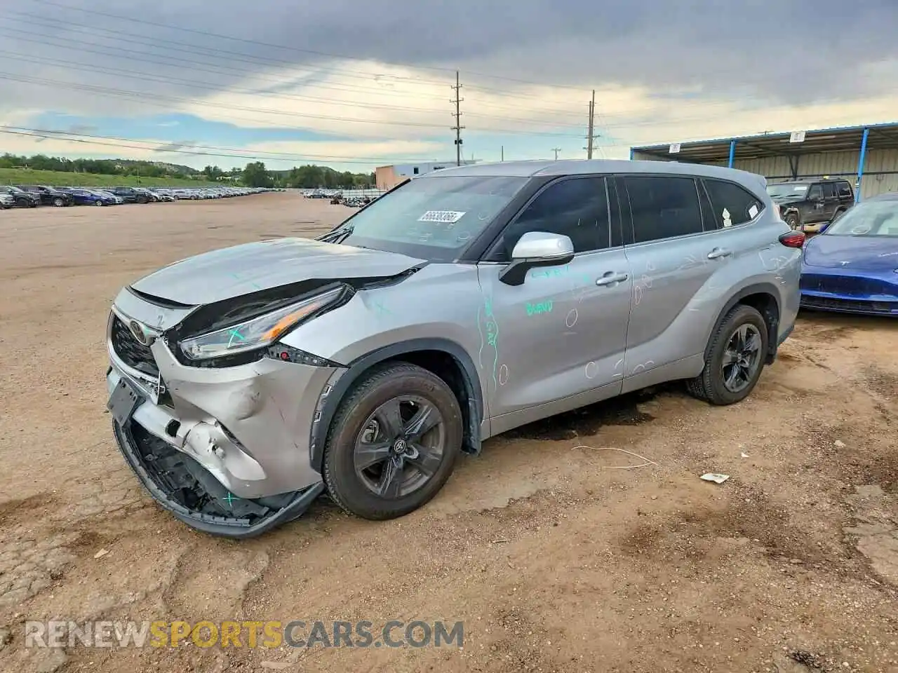 1 fotografías del automóvil dañado 5TDBZRBH2MS120407 TOYOTA HIGHLANDER 2021