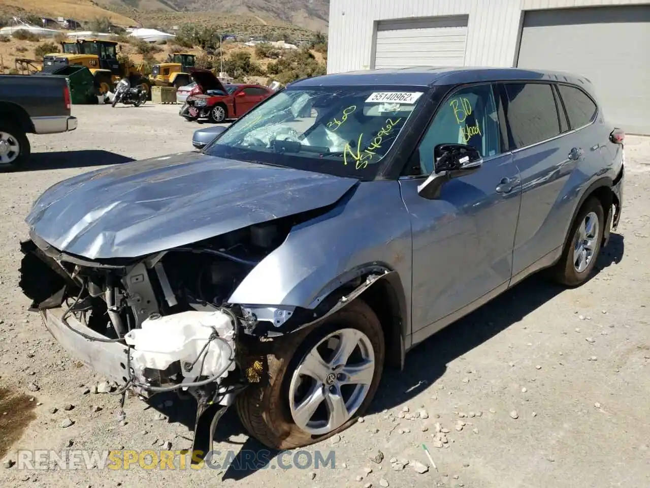 2 Photograph of a damaged car 5TDBZRBH2MS146411 TOYOTA HIGHLANDER 2021