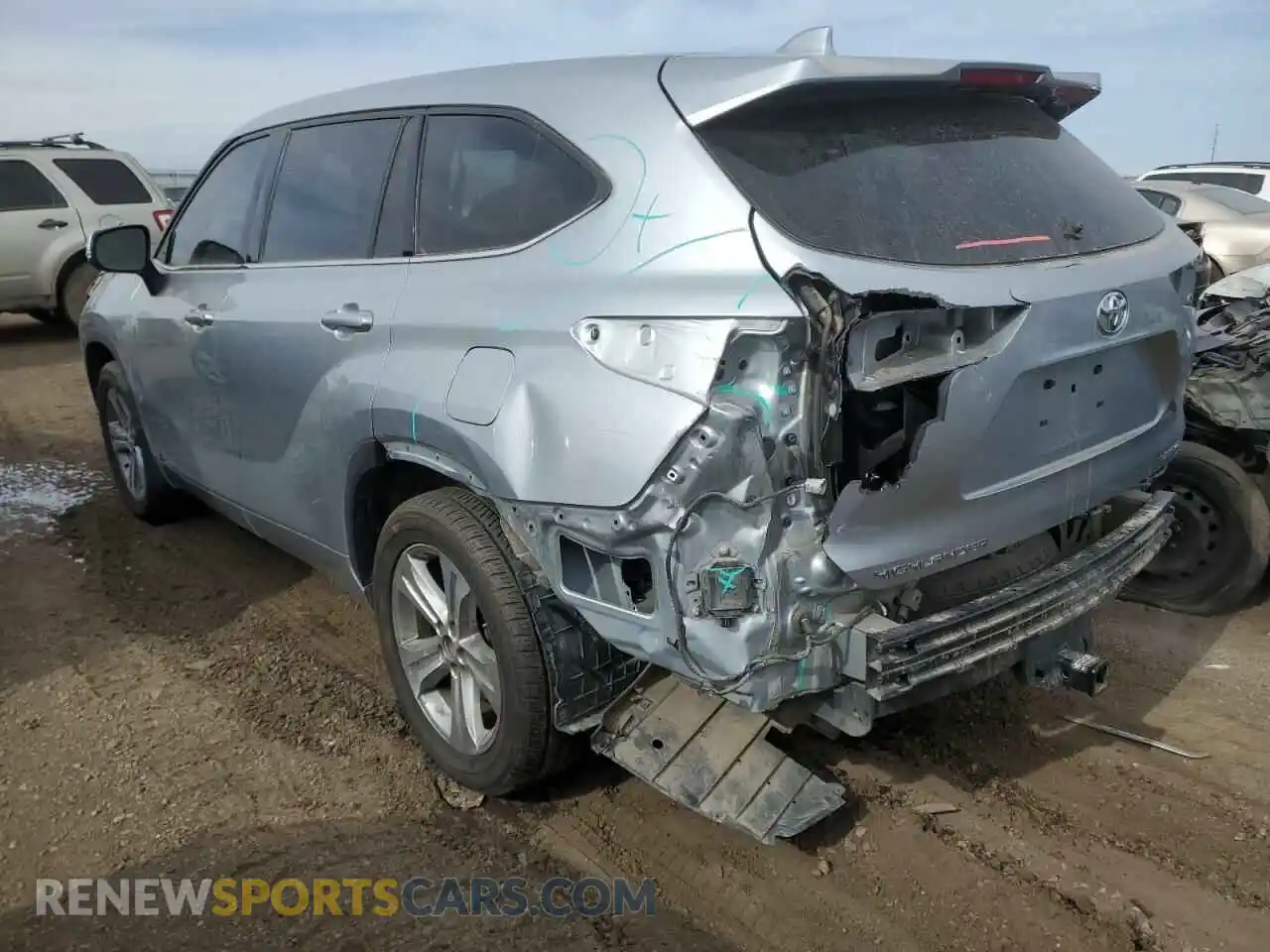 2 Фотография поврежденного автомобиля 5TDBZRBH3MS543822 TOYOTA HIGHLANDER 2021