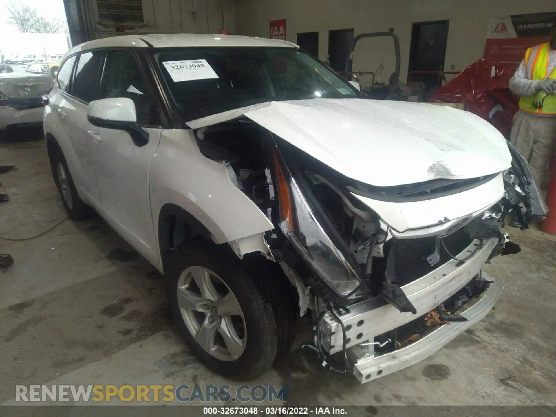 1 Photograph of a damaged car 5TDBZRBH4MS095638 TOYOTA HIGHLANDER 2021