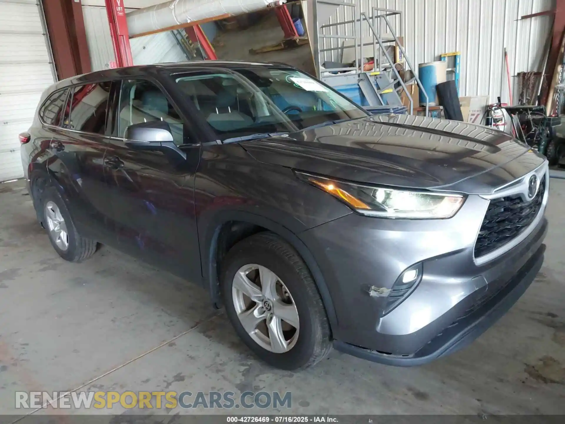 1 Photograph of a damaged car 5TDBZRBH4MS123650 TOYOTA HIGHLANDER 2021