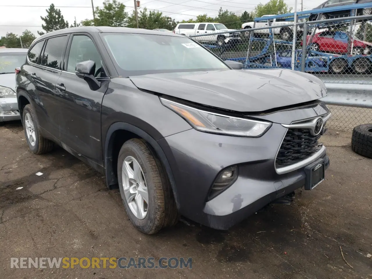 1 Photograph of a damaged car 5TDBZRBH4MS142196 TOYOTA HIGHLANDER 2021
