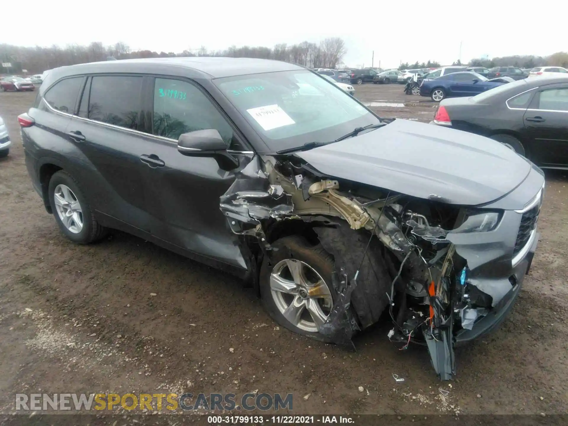 1 Photograph of a damaged car 5TDBZRBH4MS529122 TOYOTA HIGHLANDER 2021