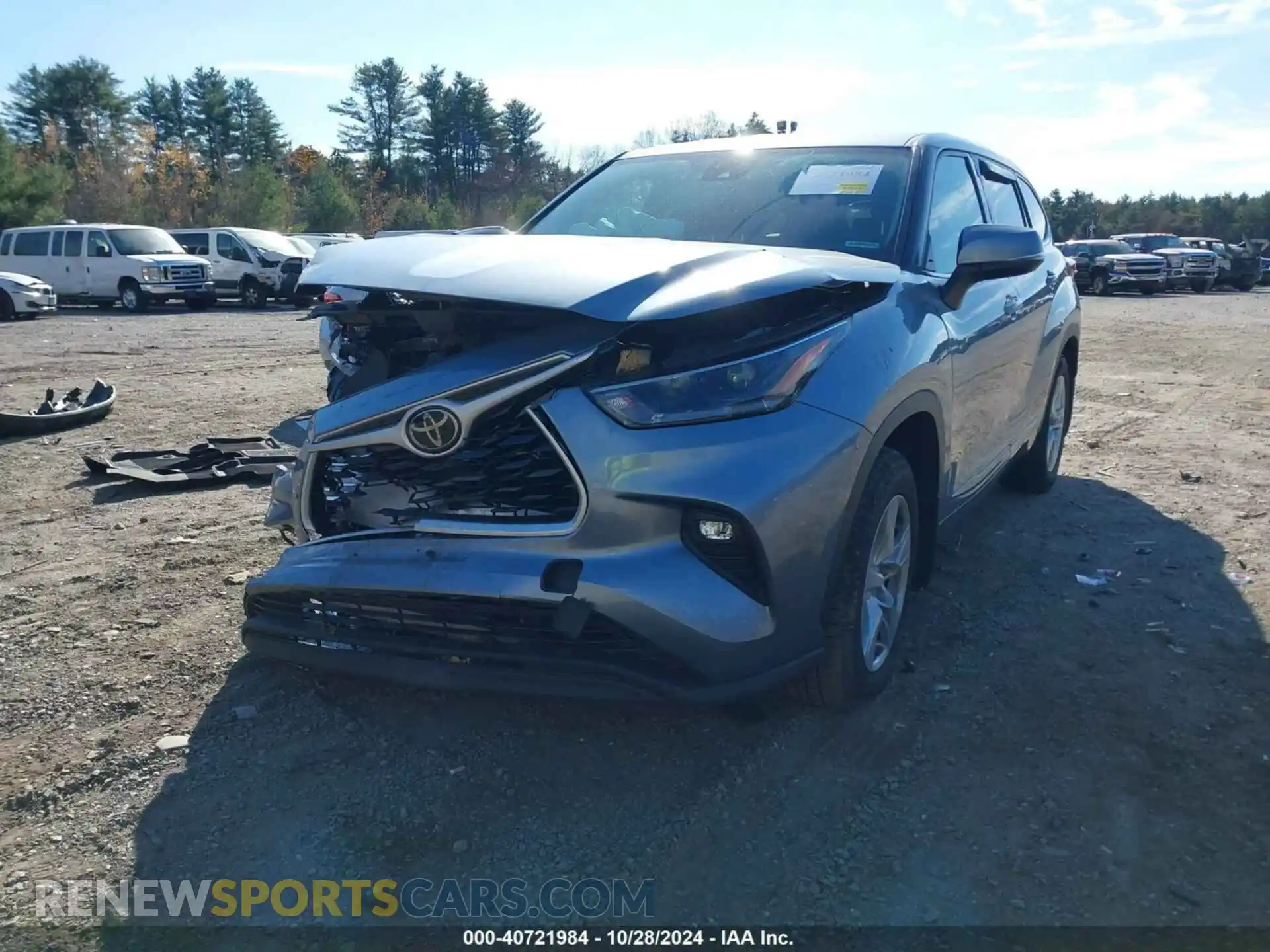2 fotografías del automóvil dañado 5TDBZRBH5MS058114 TOYOTA HIGHLANDER 2021