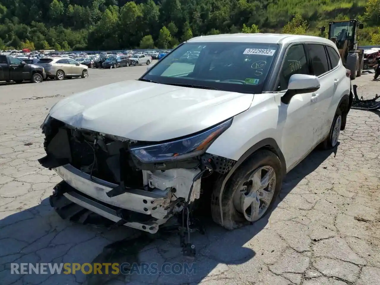 2 Photograph of a damaged car 5TDBZRBH5MS095180 TOYOTA HIGHLANDER 2021