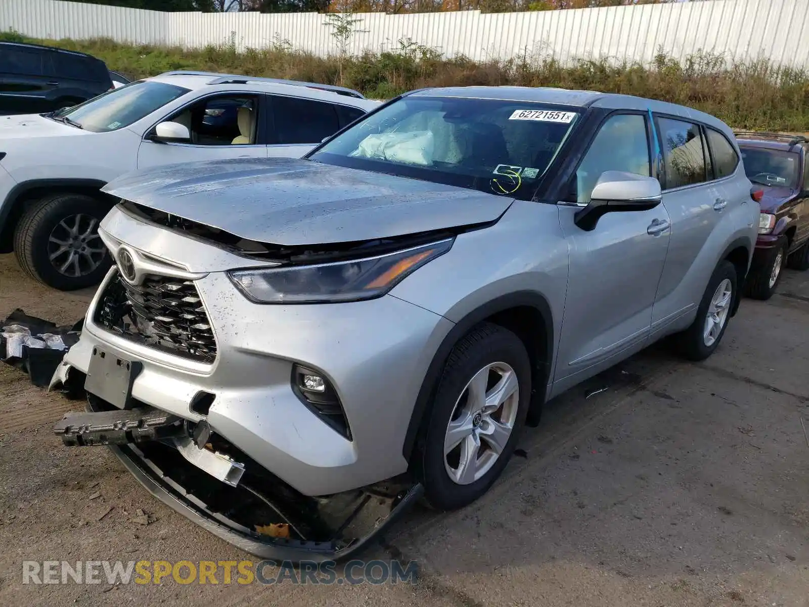 2 Photograph of a damaged car 5TDBZRBH5MS096796 TOYOTA HIGHLANDER 2021