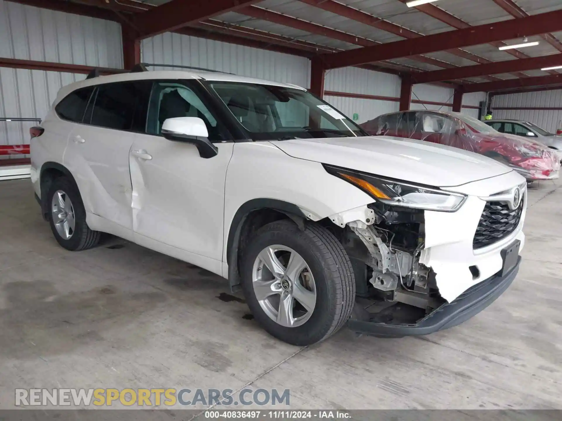 1 Photograph of a damaged car 5TDBZRBH5MS537410 TOYOTA HIGHLANDER 2021