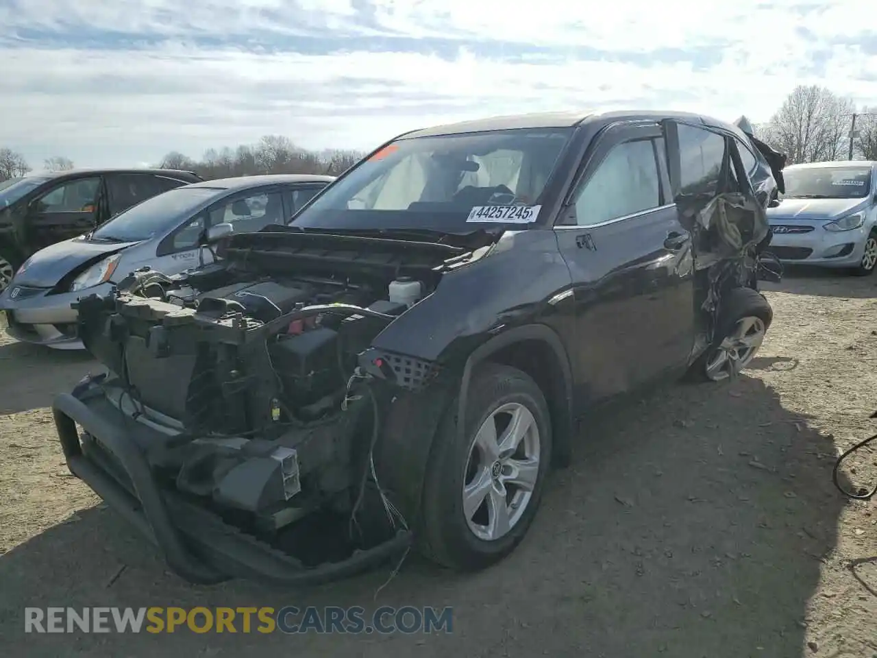 1 Photograph of a damaged car 5TDBZRBH5MS552280 TOYOTA HIGHLANDER 2021