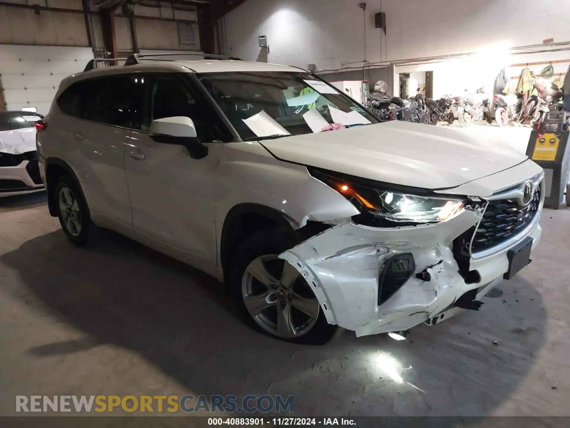 1 Photograph of a damaged car 5TDBZRBH6MS137596 TOYOTA HIGHLANDER 2021
