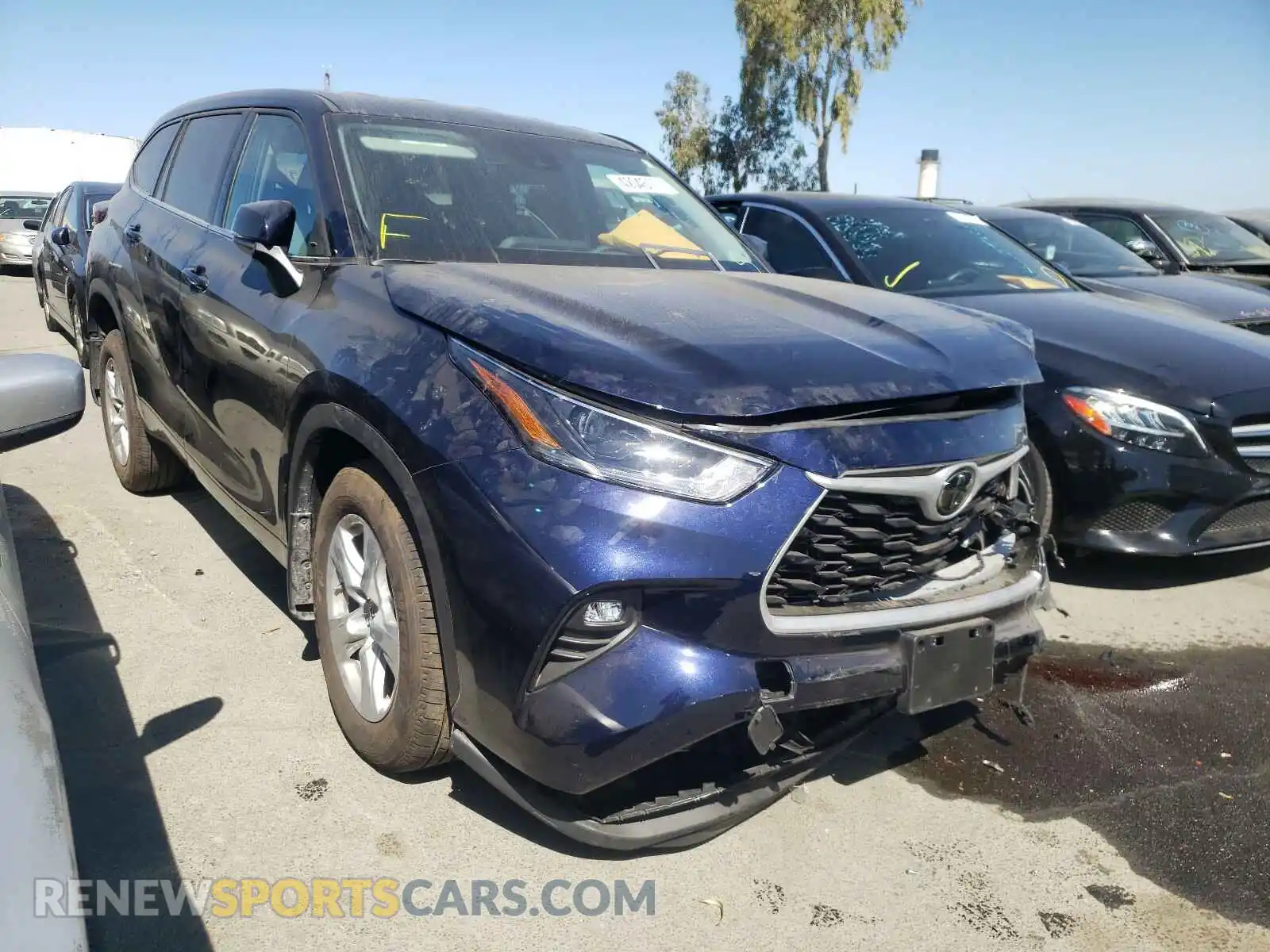 1 Photograph of a damaged car 5TDBZRBH6MS524908 TOYOTA HIGHLANDER 2021