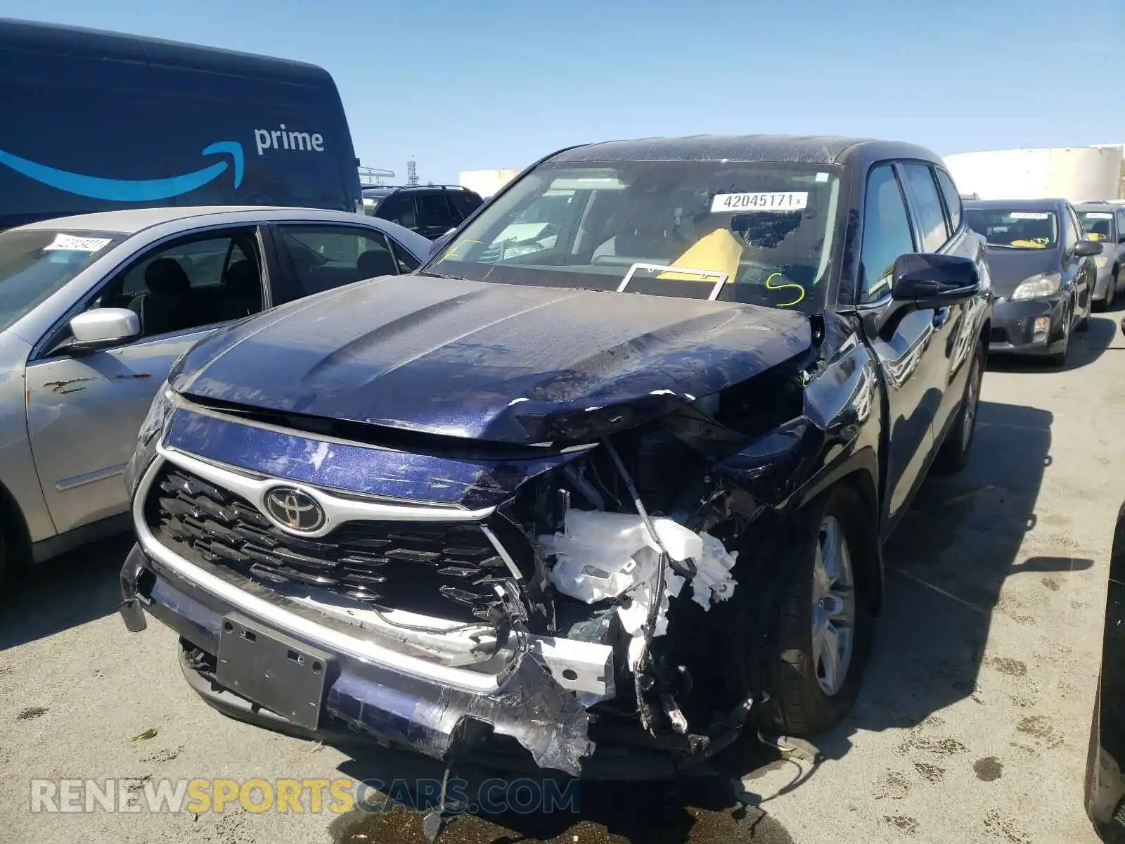 2 Photograph of a damaged car 5TDBZRBH6MS524908 TOYOTA HIGHLANDER 2021
