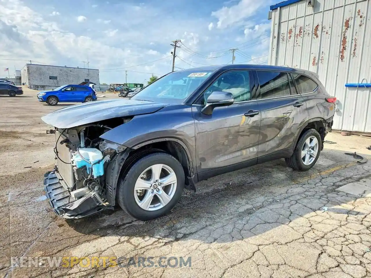 1 fotografías del automóvil dañado 5TDBZRBH6MS555477 TOYOTA HIGHLANDER 2021
