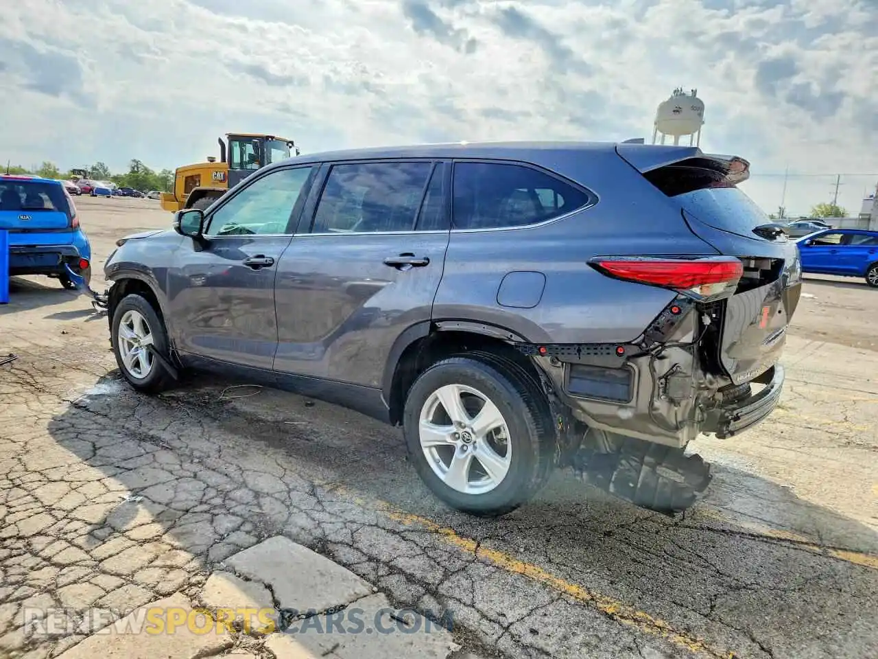 2 fotografías del automóvil dañado 5TDBZRBH6MS555477 TOYOTA HIGHLANDER 2021