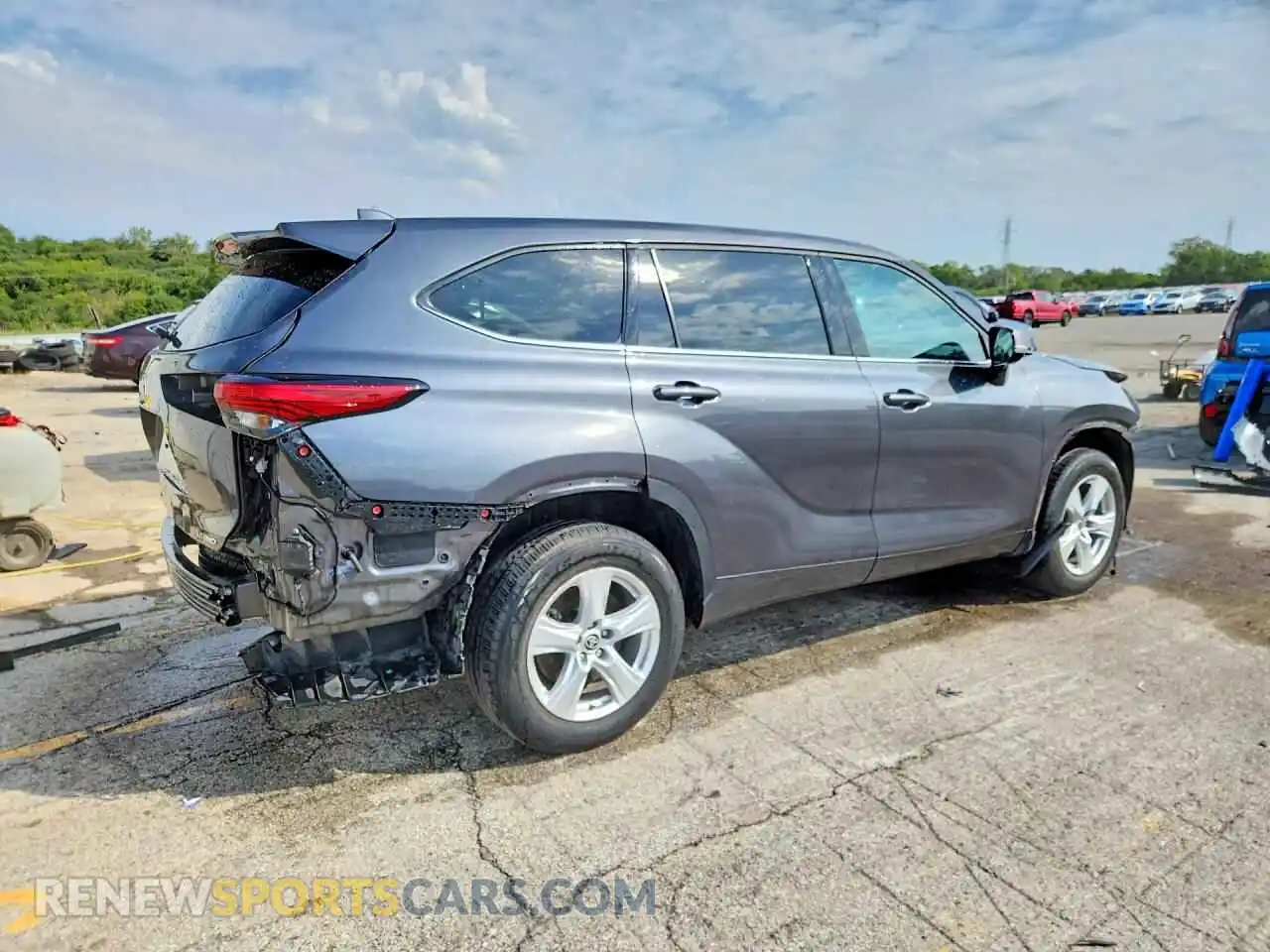 3 fotografías del automóvil dañado 5TDBZRBH6MS555477 TOYOTA HIGHLANDER 2021