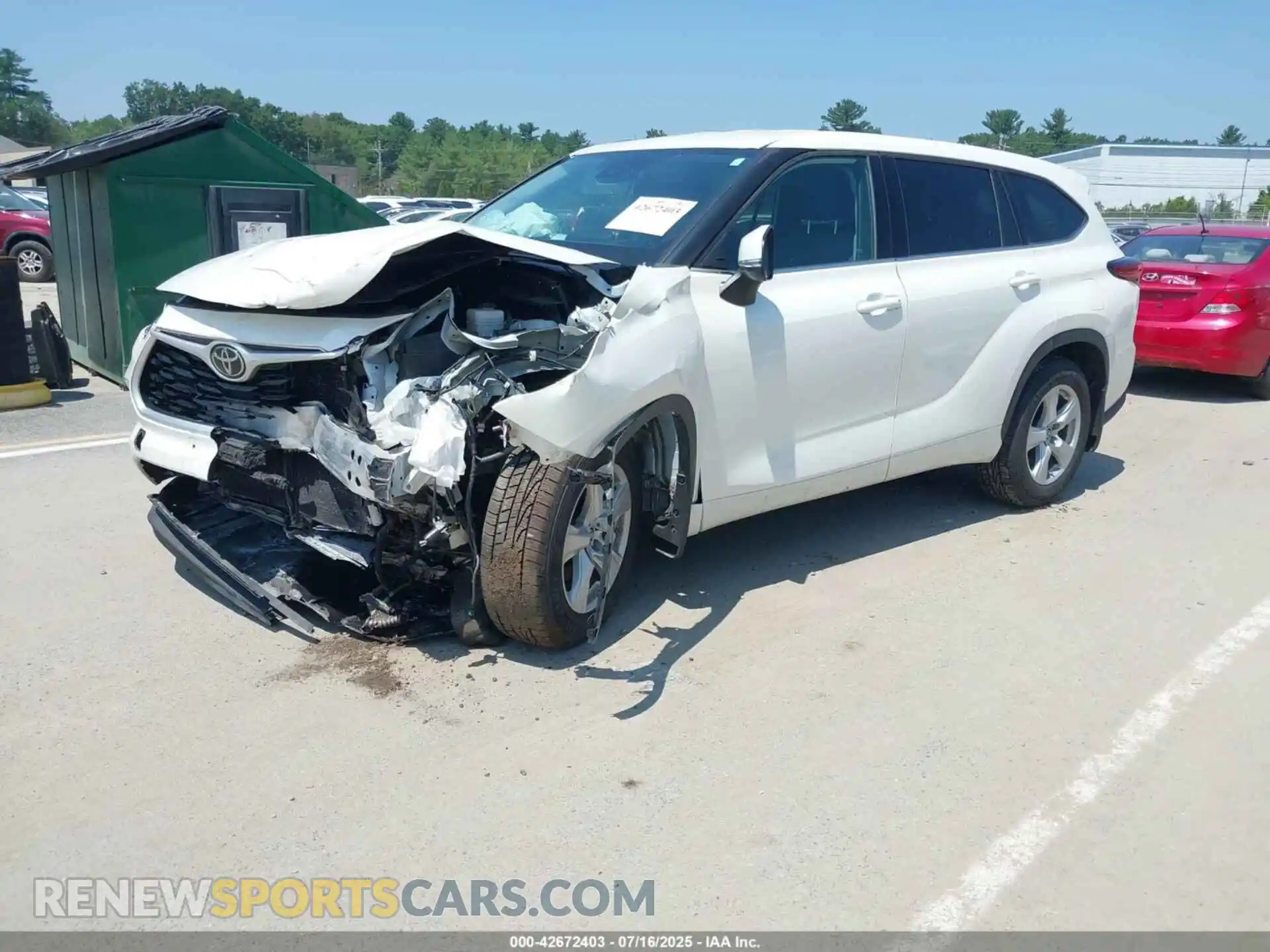 2 Photograph of a damaged car 5TDBZRBH7MS073004 TOYOTA HIGHLANDER 2021