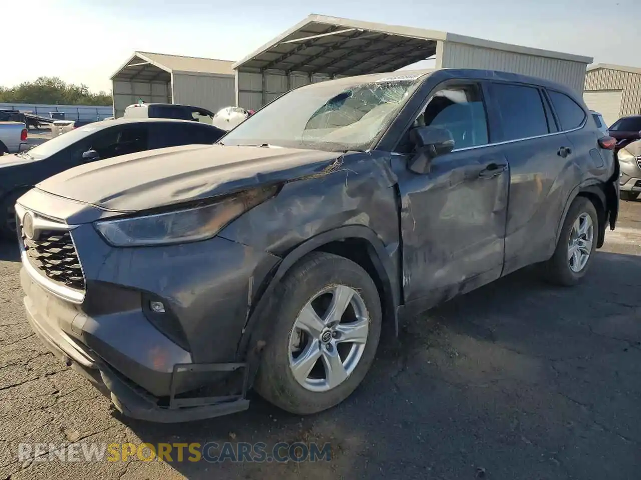 1 Photograph of a damaged car 5TDBZRBH7MS144699 TOYOTA HIGHLANDER 2021