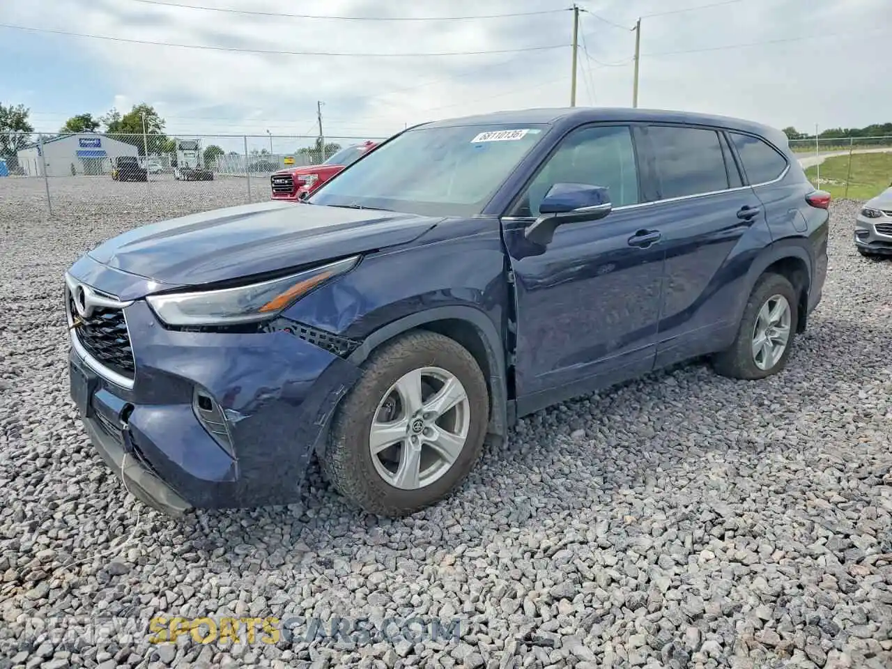 1 Photograph of a damaged car 5TDBZRBH7MS151023 TOYOTA HIGHLANDER 2021