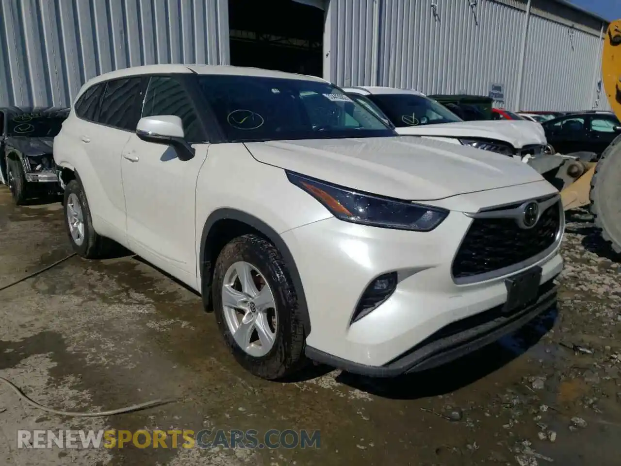 1 Photograph of a damaged car 5TDBZRBH8MS081189 TOYOTA HIGHLANDER 2021