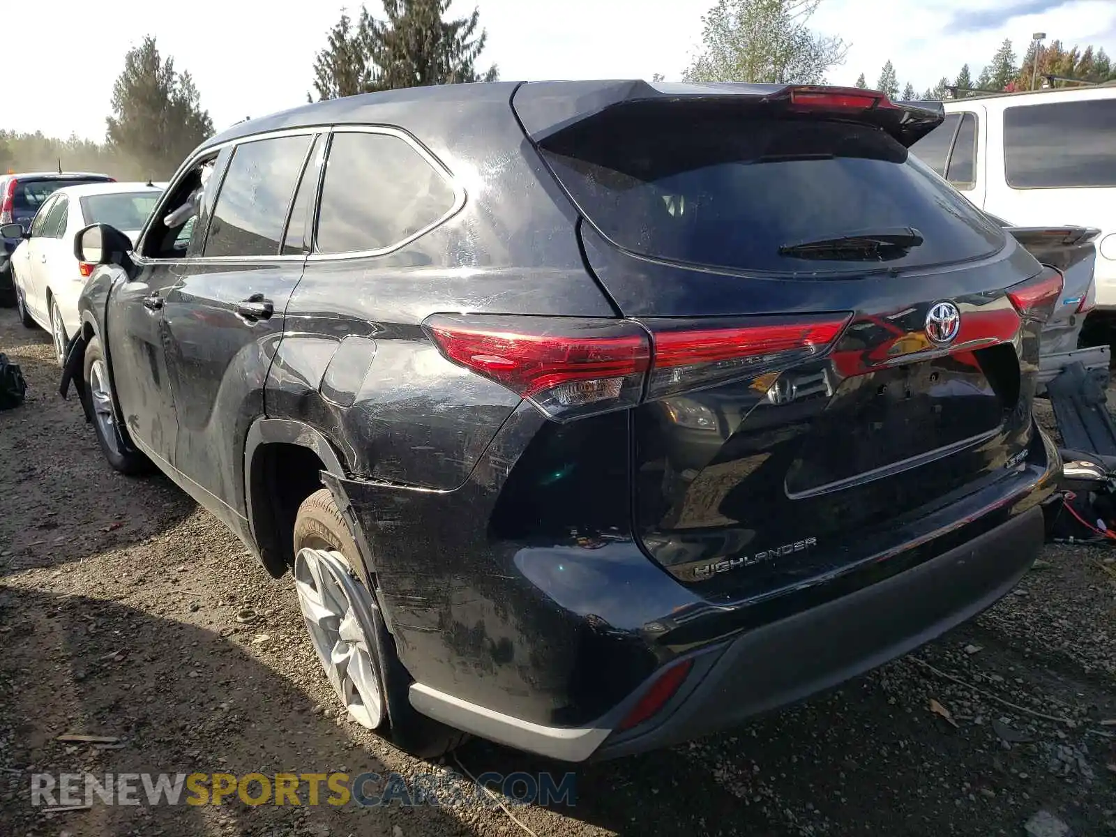 3 Фотография поврежденного автомобиля 5TDBZRBH8MS116975 TOYOTA HIGHLANDER 2021