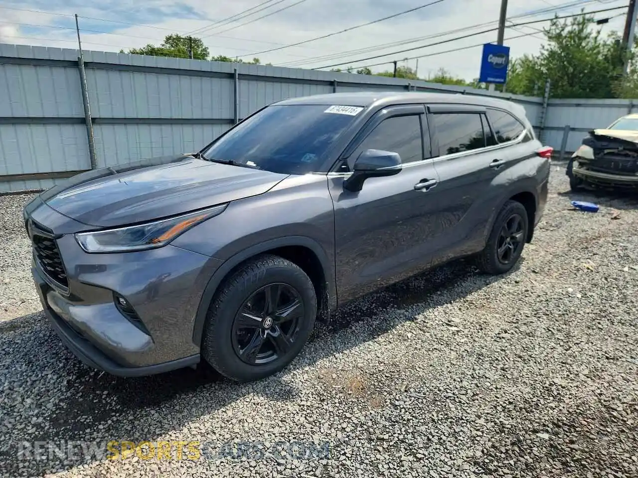 1 Photograph of a damaged car 5TDBZRBH8MS154416 TOYOTA HIGHLANDER 2021