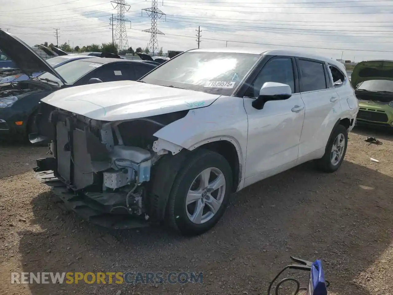 1 Photograph of a damaged car 5TDBZRBH8MS544349 TOYOTA HIGHLANDER 2021
