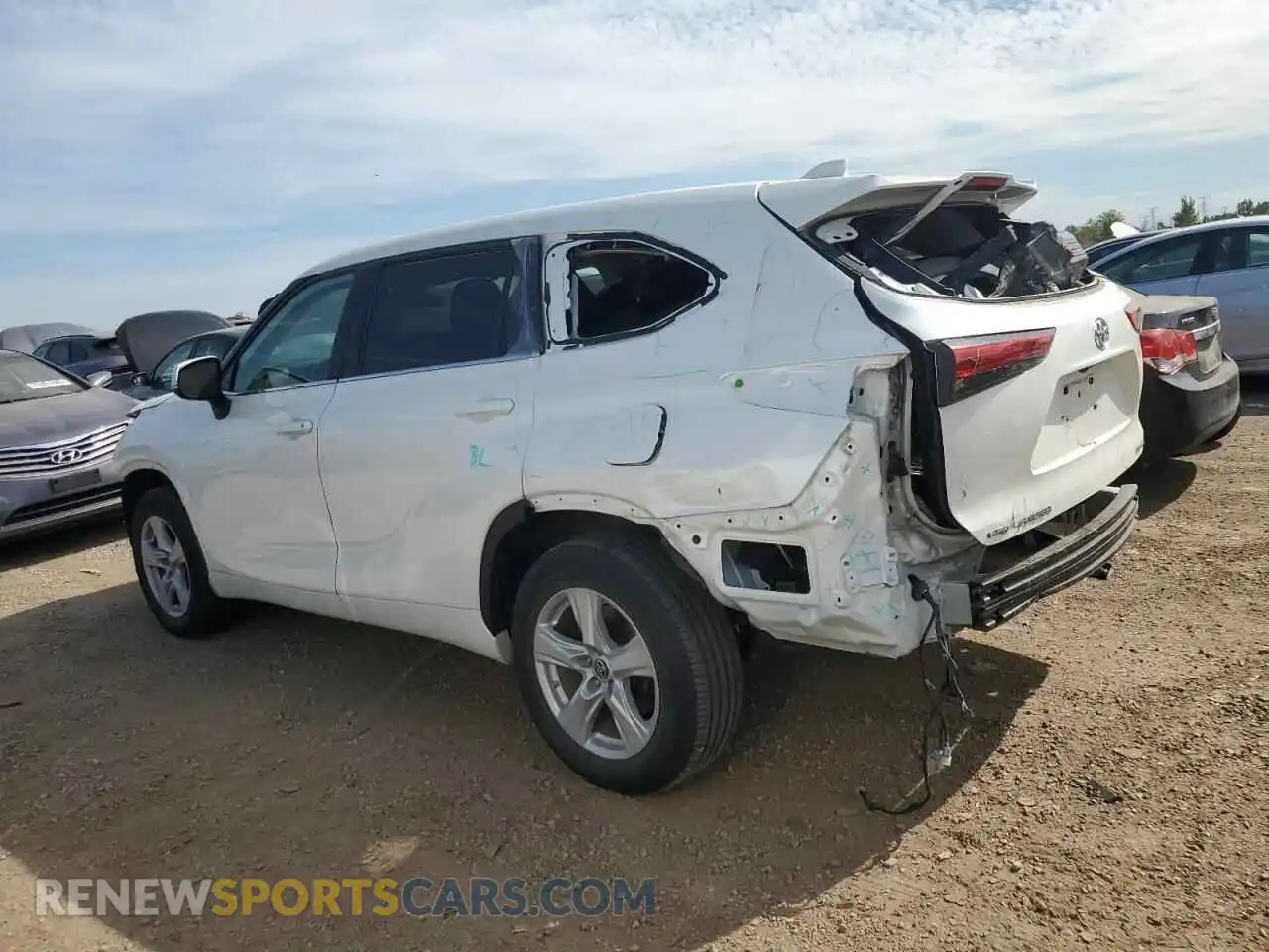 2 Photograph of a damaged car 5TDBZRBH8MS544349 TOYOTA HIGHLANDER 2021