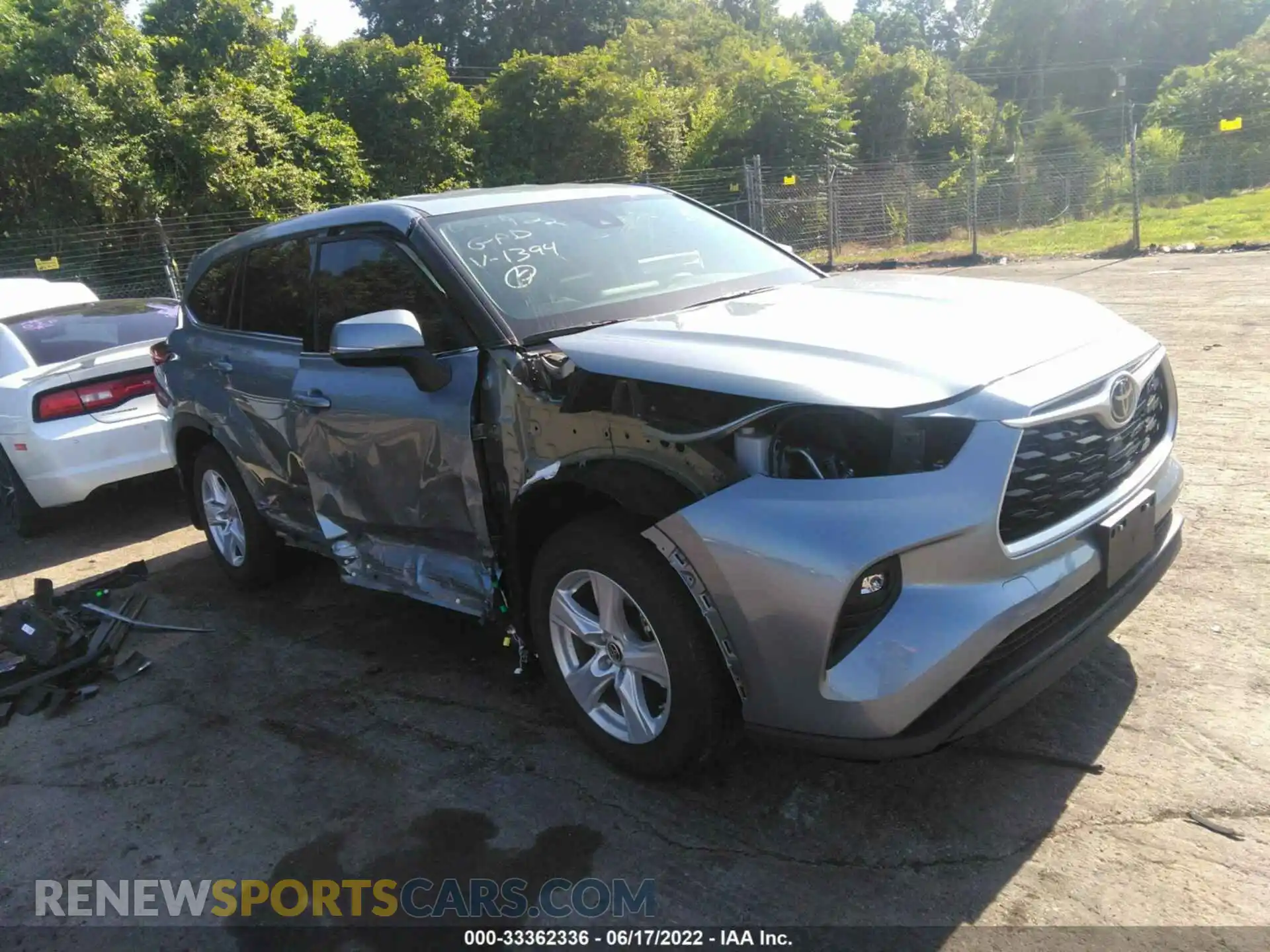 1 Photograph of a damaged car 5TDBZRBH9MS151394 TOYOTA HIGHLANDER 2021