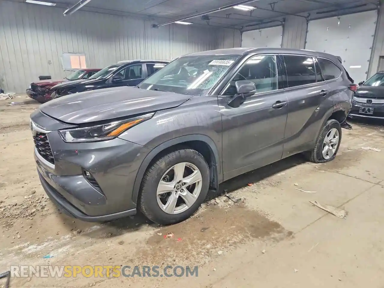 1 fotografías del automóvil dañado 5TDBZRBH9MS157213 TOYOTA HIGHLANDER 2021