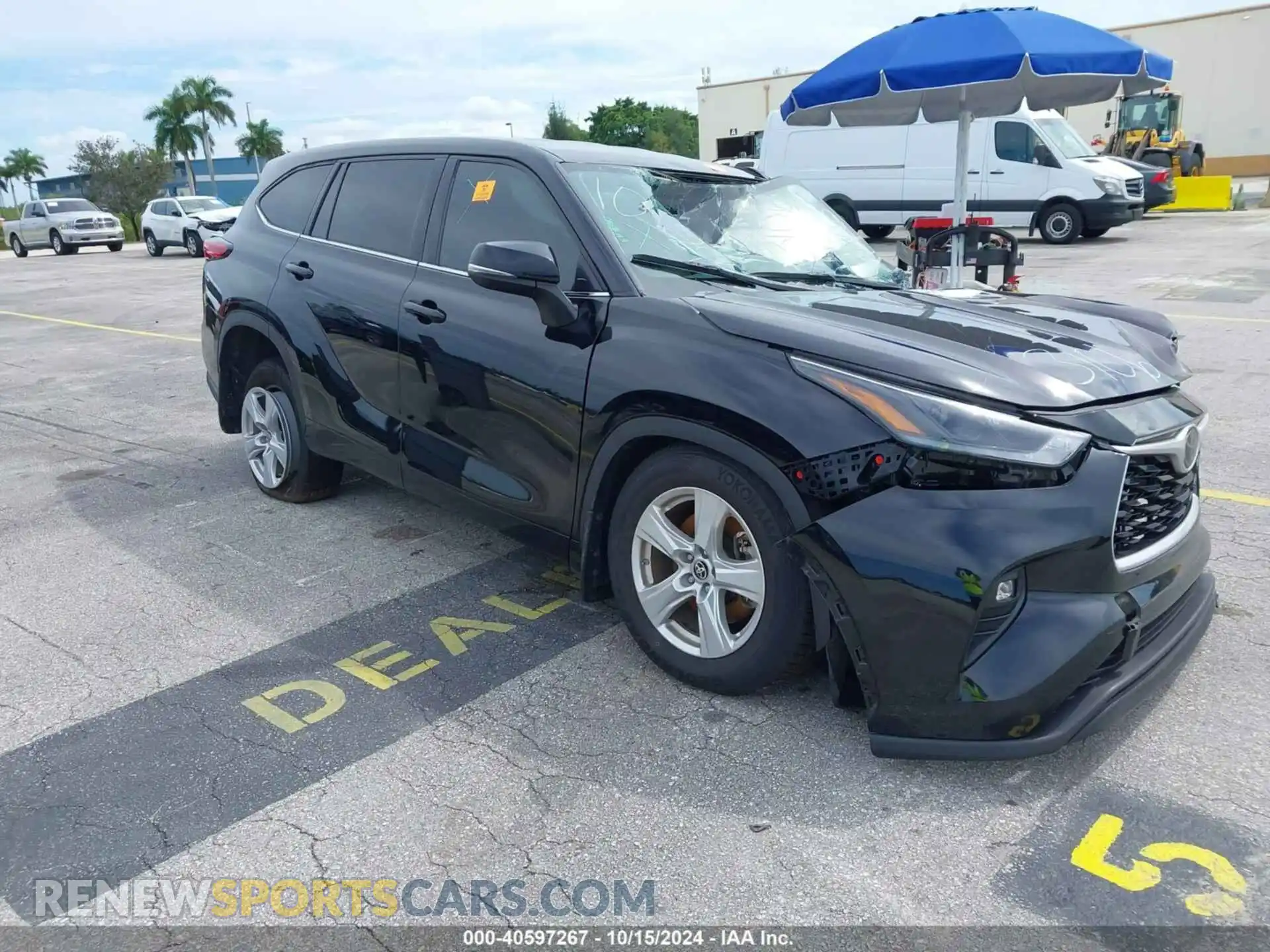 1 Photograph of a damaged car 5TDBZRBH9MS523106 TOYOTA HIGHLANDER 2021