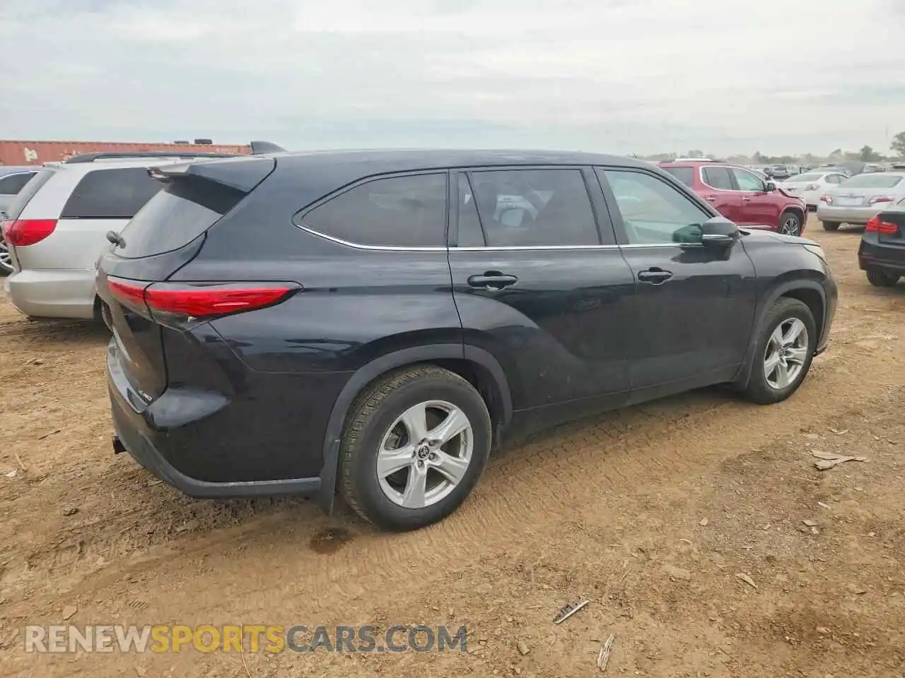 3 fotografías del automóvil dañado 5TDBZRBH9MS524398 TOYOTA HIGHLANDER 2021