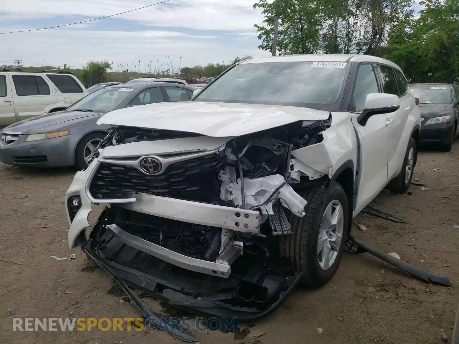 2 Photograph of a damaged car 5TDBZRBH9MS534266 TOYOTA HIGHLANDER 2021