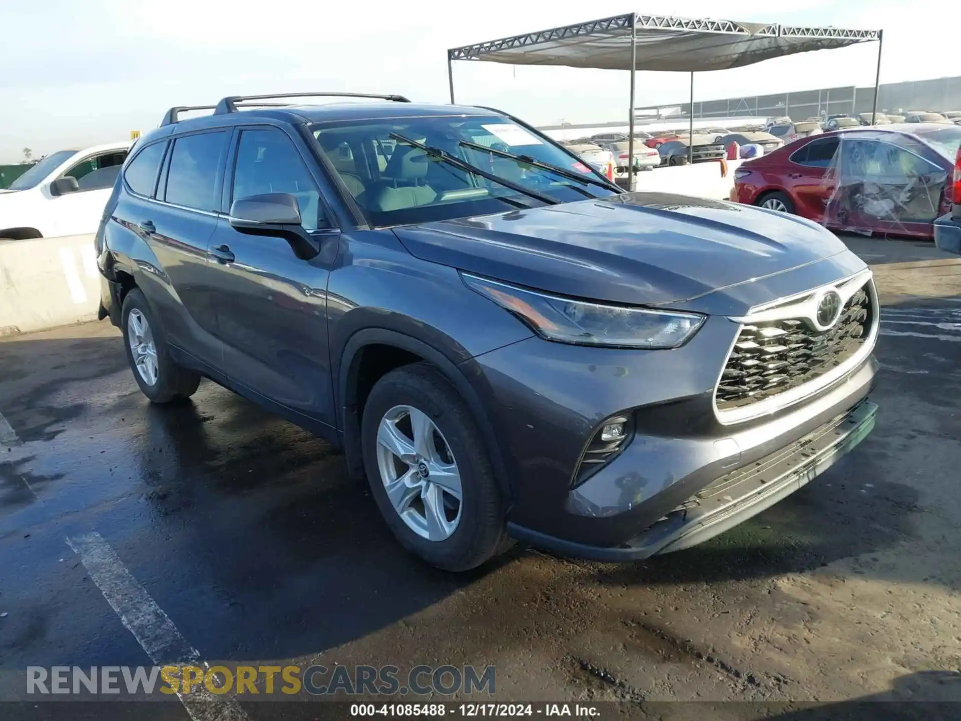 1 Photograph of a damaged car 5TDBZRBH9MS535563 TOYOTA HIGHLANDER 2021