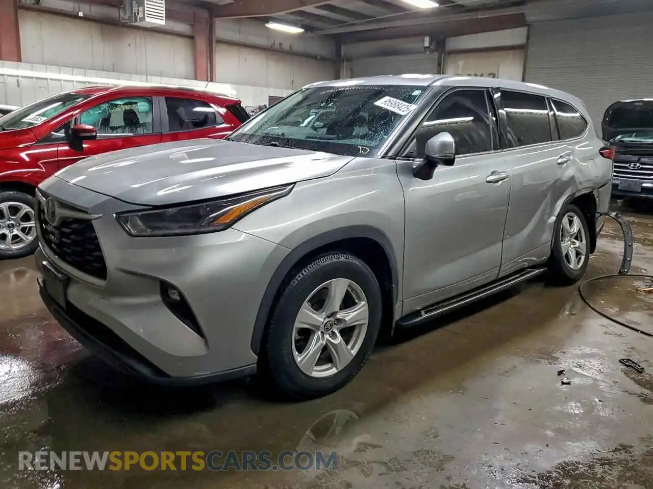 1 Photograph of a damaged car 5TDBZRBHXMS064913 TOYOTA HIGHLANDER 2021