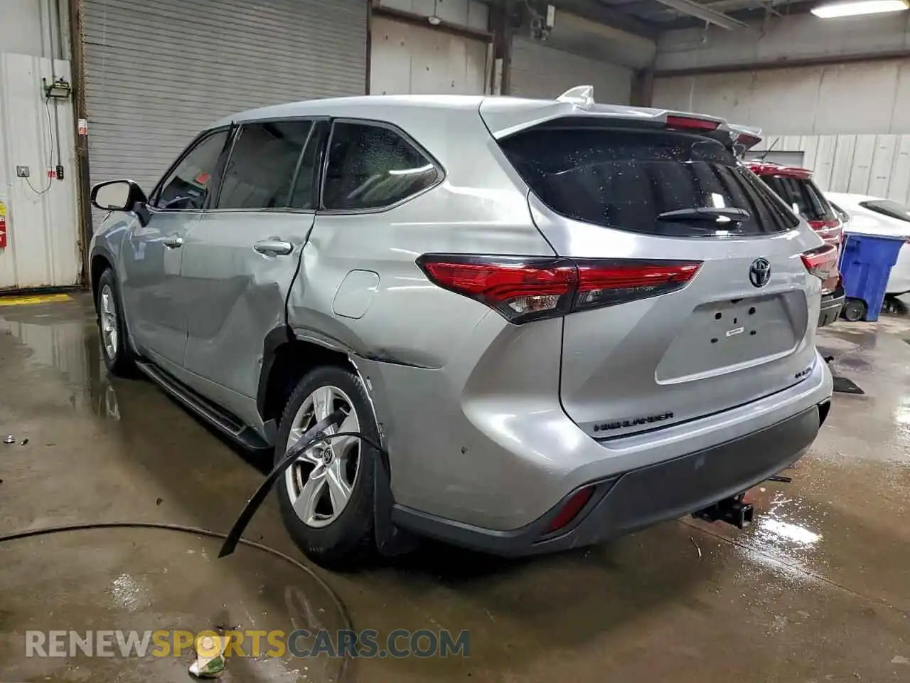 2 Photograph of a damaged car 5TDBZRBHXMS064913 TOYOTA HIGHLANDER 2021