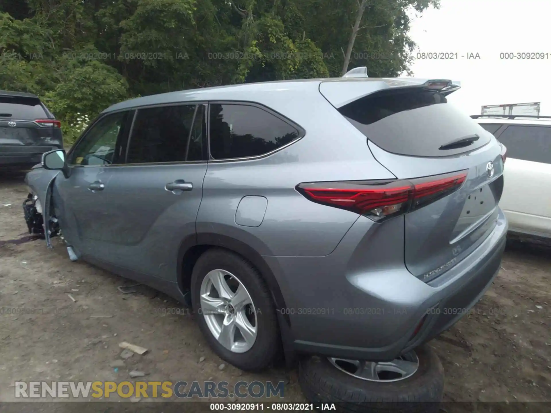 3 Photograph of a damaged car 5TDBZRBHXMS091772 TOYOTA HIGHLANDER 2021