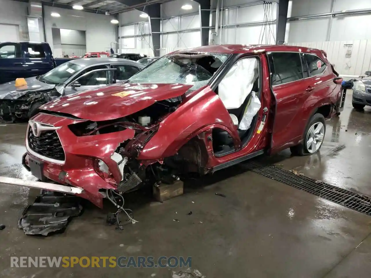 1 Photograph of a damaged car 5TDBZRBHXMS532140 TOYOTA HIGHLANDER 2021