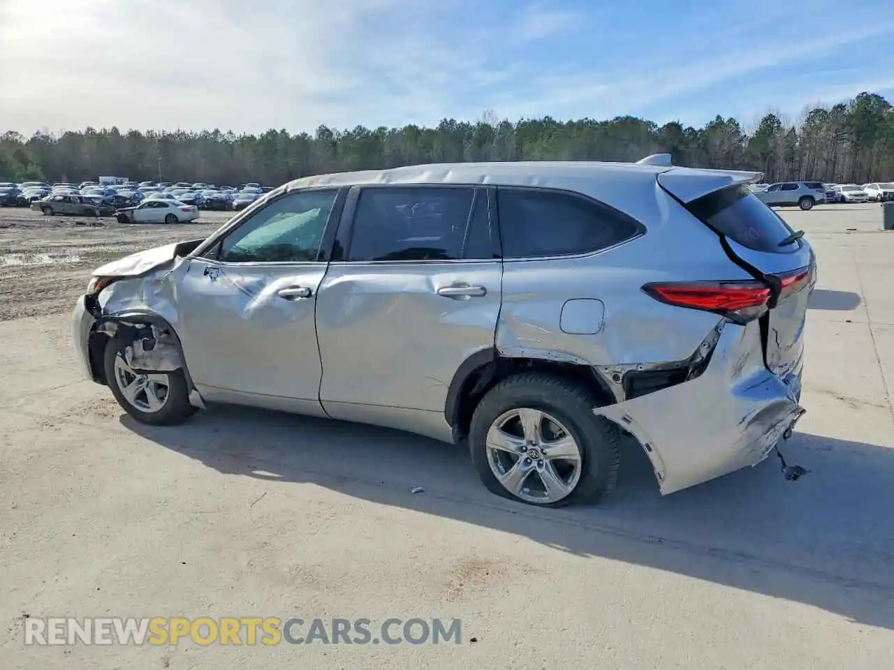 2 fotografías del automóvil dañado 5TDCZRAH0MS080284 TOYOTA HIGHLANDER 2021