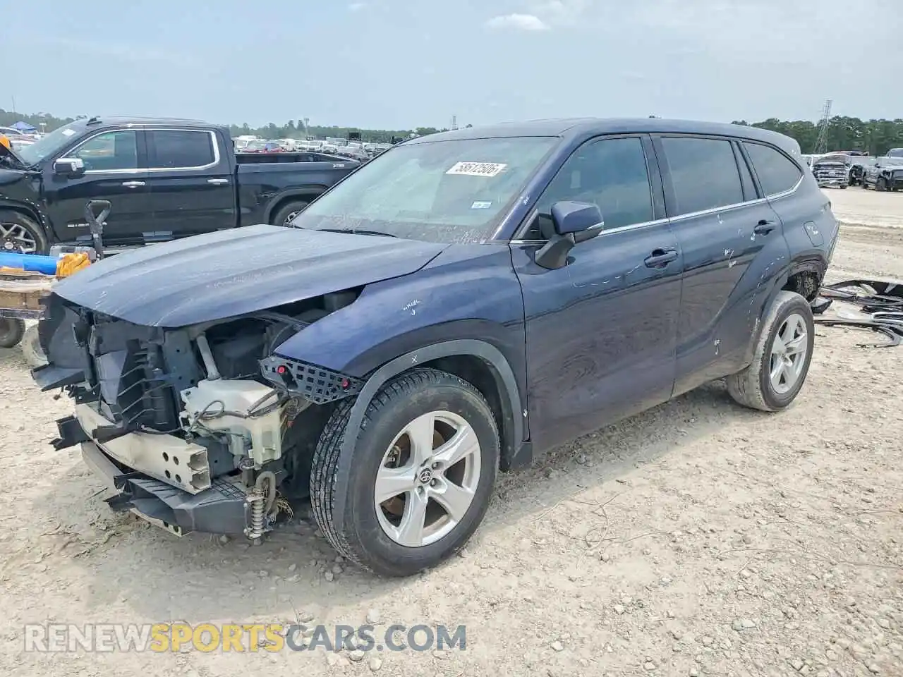 1 Photograph of a damaged car 5TDCZRAH2MS517332 TOYOTA HIGHLANDER 2021