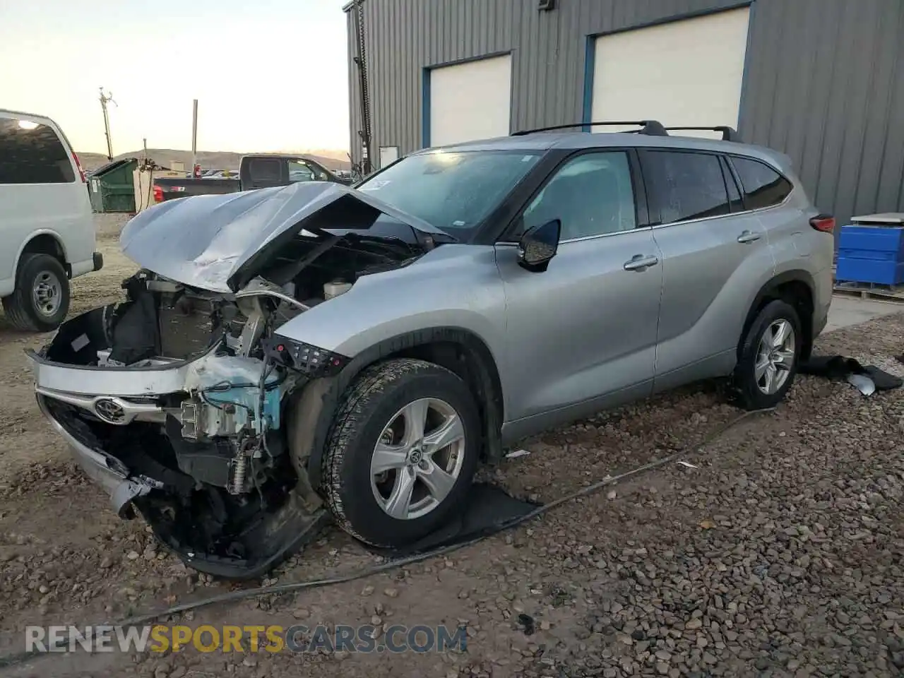 1 Photograph of a damaged car 5TDCZRAH2MS537743 TOYOTA HIGHLANDER 2021