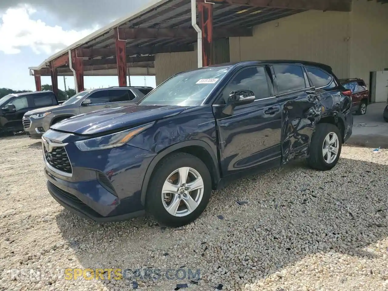 1 Photograph of a damaged car 5TDCZRAH3MS033394 TOYOTA HIGHLANDER 2021