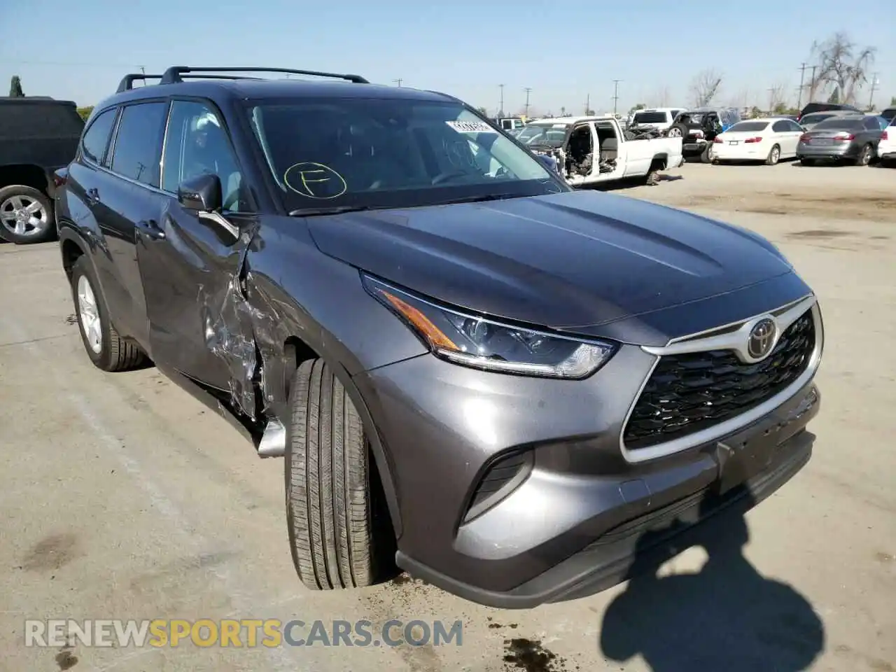 1 Photograph of a damaged car 5TDCZRAH7MS528312 TOYOTA HIGHLANDER 2021