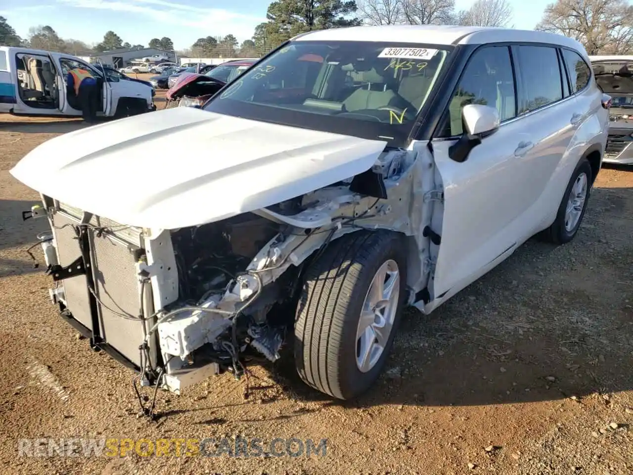 2 Photograph of a damaged car 5TDCZRAH8MS531459 TOYOTA HIGHLANDER 2021